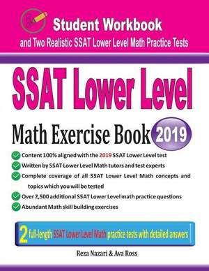 SSAT Lower Level Math Exercise Book de Reza Nazari