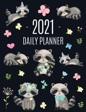 Raccoon Daily Planner 2021 de Feel Good Press