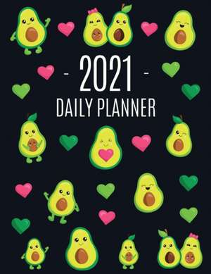 Avocado Daily Planner 2021 de Happy Oak Tree Journals