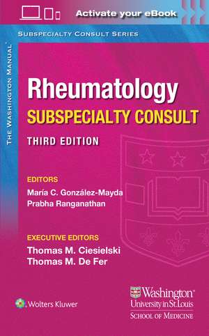 Washington Manual Rheumatology Subspecialty Consult de Dr. Maria Gonzalez MD