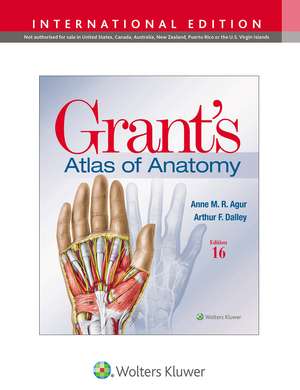 Grant's Atlas of Anatomy de Anne M. R. Agur