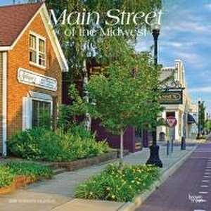 Main Street of the Midwest 2025 12 X 24 Inch Monthly Square Wall Calendar Plastic-Free de Browntrout