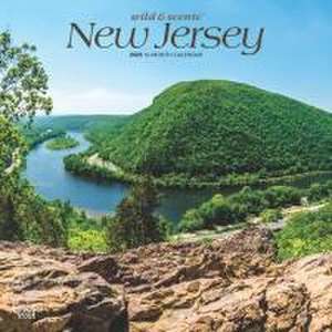 New Jersey Wild & Scenic 2025 12 X 24 Inch Monthly Square Wall Calendar Plastic-Free de Browntrout