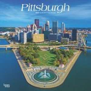 Pittsburgh 2025 12 X 24 Inch Monthly Square Wall Calendar Plastic-Free de Browntrout