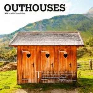 Outhouses 2025 12 X 24 Inch Monthly Square Wall Calendar Plastic-Free de Browntrout