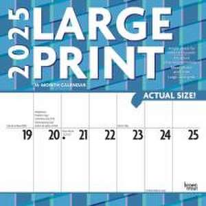 Large Print 2025 12 X 24 Inch Monthly Square Wall Calendar Matte Paper Plastic-Free de Browntrout