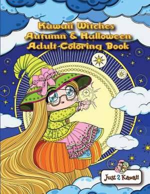 Kawaii Witches Autumn & Halloween Adult Coloring Book de Halloween Coloring Books for Adults and