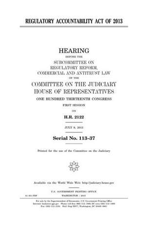 Regulatory Accountability Act of 2013 de United States Congress