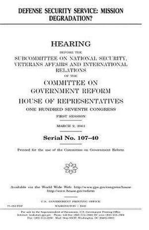 Defense Security Service de United States Congress