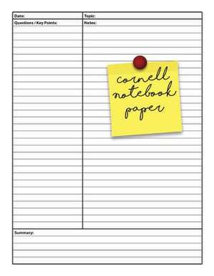 Cornell Notebook Paper de Olive Notebook