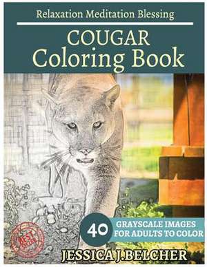 Cougar Coloring Book for Adults Relaxation Meditation Blessing de Belcher, Jessica