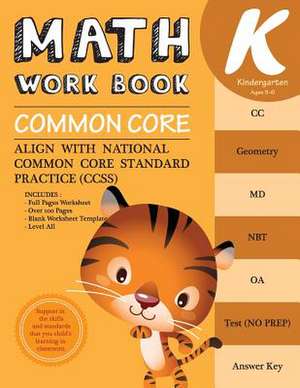 Kindergarten Math Workbook Common Core Math de Biinyin Educate Workbook