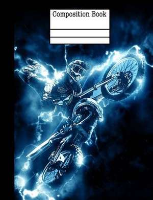 Motocross Electric Composition Notebook - Wide Ruled de Creations, Rengaw