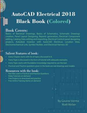 AutoCAD Electrical 2018 Black Book (Colored) de Gaurav Verma