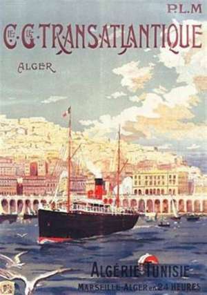 Carnet Blanc, Affiche Transatlantique Alger de Fernand Le Quesne