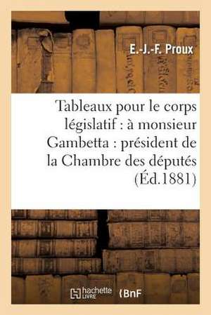 Tableaux Pour Le Corps Legislatif