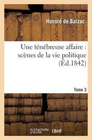 Une Tenebreuse Affaire Tome 3