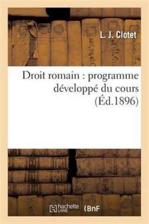 Droit romain de Clotet-L