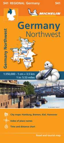 Germany Northwest - Michelin Regional Map 541 de Michelin