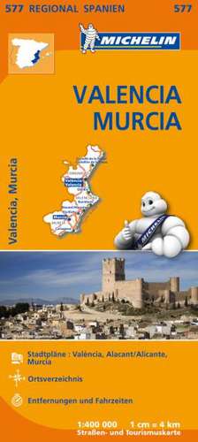 Michelin Regionalkarte Spanien Valencia Murcia 1 : 400 000