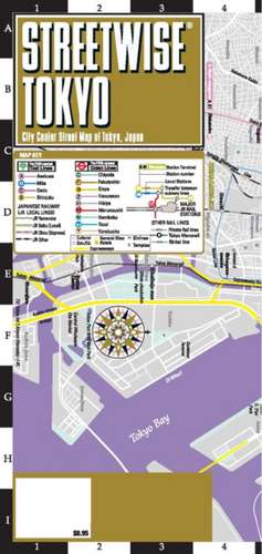 Streetwise Tokyo Map - Laminated City Center Street Map of Tokyo, Japan de Michelin