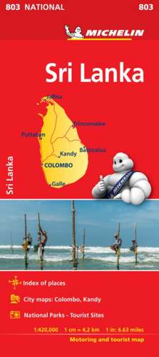 Sri Lanka National Map 803 de Michelin