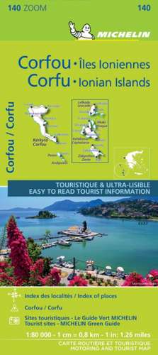 Corfu & the Ionian Islands - Michelin Zoom Map 140 de Michelin