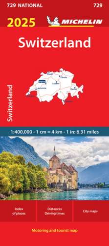 Switzerland 2025 - Michelin National Map 729 de Michelin