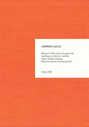 Sophie Calle: Because de Sophie Calle