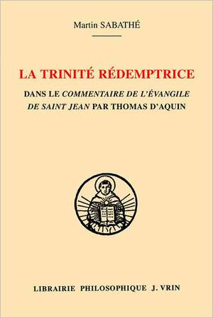 La Trinite Redemptrice Dans Le Commentaire de L'Evangile de Saint Jean Par Thomas D'Aquin de Martin Sabathe