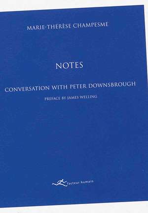 Conversation with Peter Downsbrough de James Welling