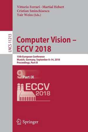 Computer Vision - ECCV 2018 de Vittorio Ferrari