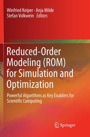 Reduced-Order Modeling (ROM) for Simulation and Optimization de Winfried Keiper