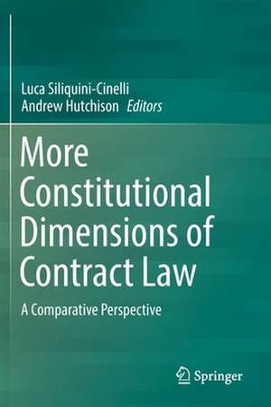 More Constitutional Dimensions of Contract Law: A Comparative Perspective de Luca Siliquini-Cinelli