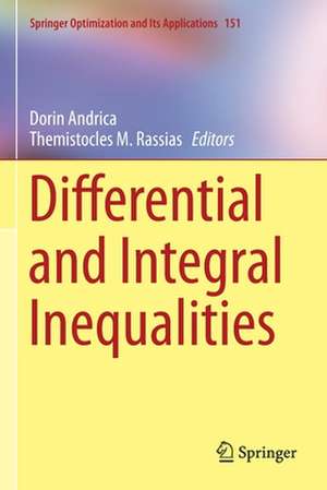 Differential and Integral Inequalities de Dorin Andrica