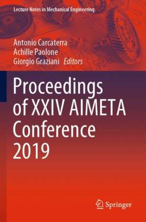 Proceedings of XXIV AIMETA Conference 2019 de Antonio Carcaterra