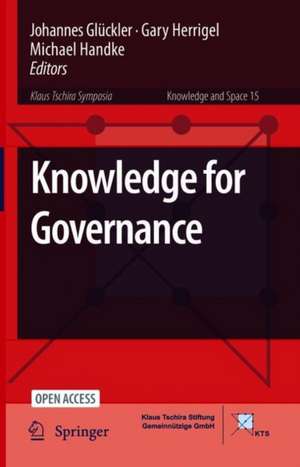 Knowledge for Governance de Johannes Glückler