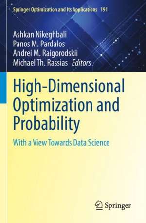 High-Dimensional Optimization and Probability: With a View Towards Data Science de Ashkan Nikeghbali