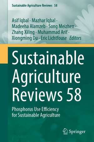 Sustainable Agriculture Reviews 58: Phosphorus Use Efficiency for Sustainable Agriculture de Asif Iqbal