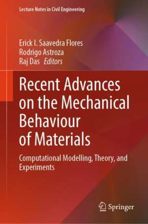 Recent Advances on the Mechanical Behaviour of Materials: Computational Modelling, Theory, and Experiments de Erick I. Saavedra Flores