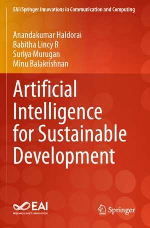 Artificial Intelligence for Sustainable Development de Anandakumar Haldorai