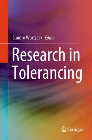 Research in Tolerancing de Sandro Wartzack