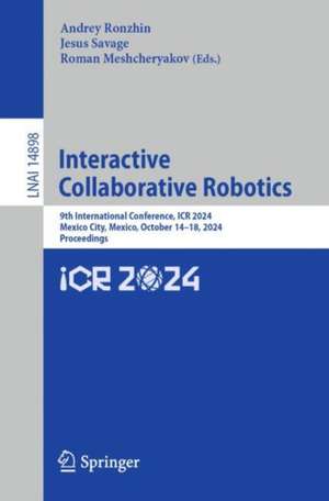 Interactive Collaborative Robotics de Andrey Ronzhin