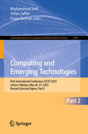 Computing and Emerging Technologies de Muhammad Arif