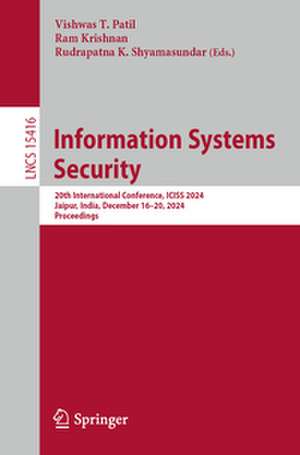 Information Systems Security de Vishwas T. Patil