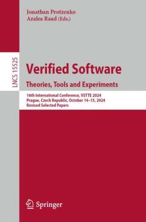 Verified Software. Theories, Tools and Experiments de Jonathan Protzenko