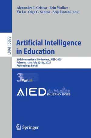 Artificial Intelligence in Education de Alexandra I. Cristea