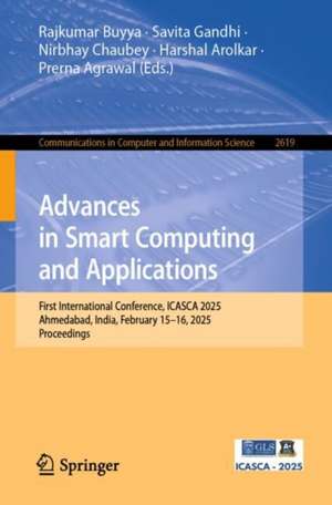 Advances in Smart Computing and Applications de Rajkumar Buyya