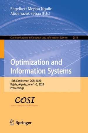 Optimization and Information Systems de Abderrazak Sebaa