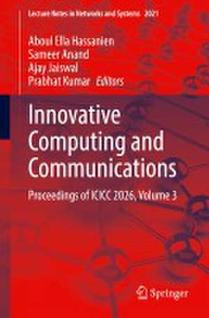 Innovative Computing and Communications de Aboul Ella Hassanien